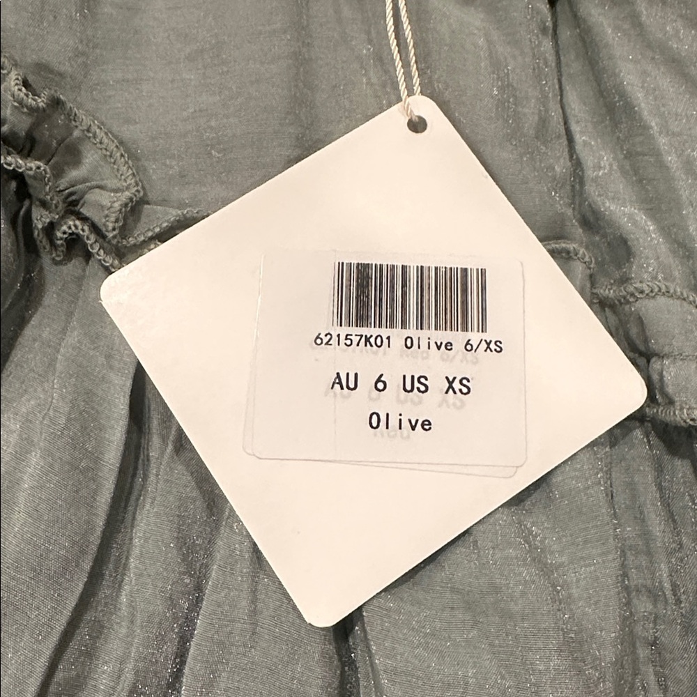 Angel Biba Mini Dress Olive Women’s XS NWT - Picture 11 of 11